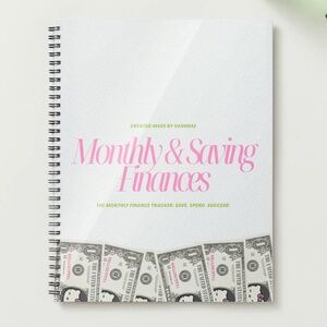 Monthly & Saving Finances Tracker | CREATED/MADE BY VAHNNAE